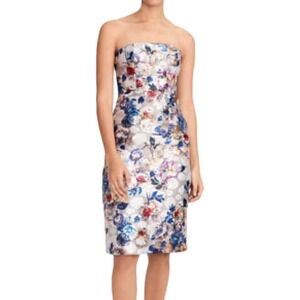 J. Crew Collection Floral Jacquard Strapless Dress Size 2 $298 Metallic Formal